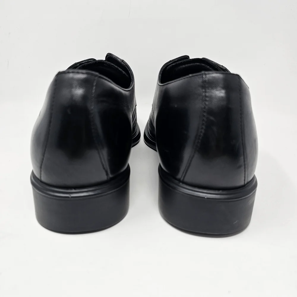 Niel M Black Leather President Oxfords Mens Size 9‎ D Lace Up Split Toe Shoes